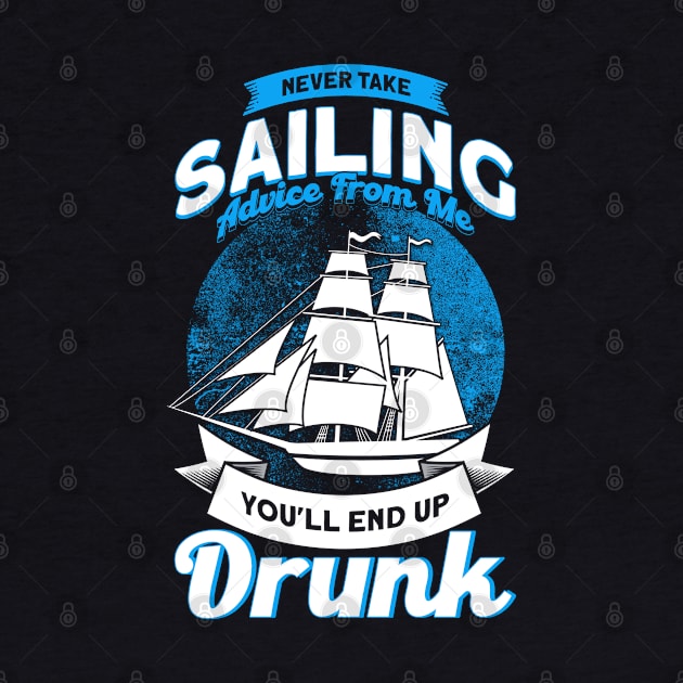 Sailboat Captain Sailing by Toeffishirts